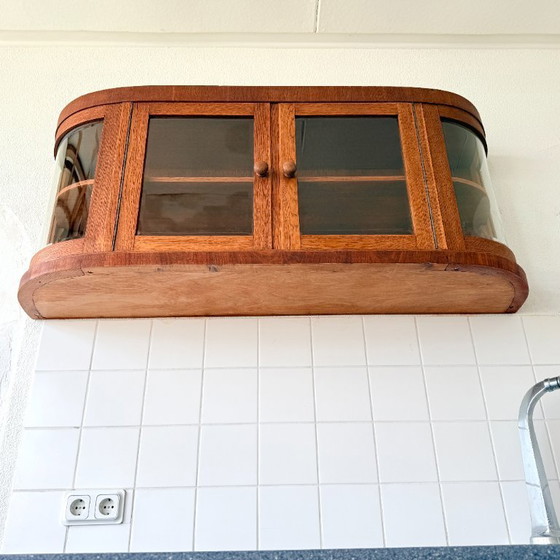 Image 1 of Elegant hanging display cabinet in Art Deco style