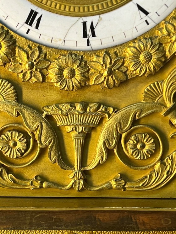 Image 1 of Empire Period Clock Gilt Bronze Art and Science Attributes
