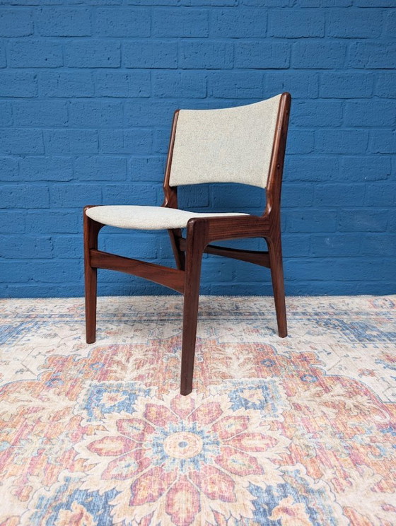 Image 1 of 6x Vintage eetkamerstoelen, Erik Buch voor Anderstrup Møbelfabrik, jaren 60