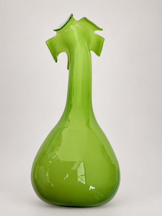 Vintage Empoli Italy Opaline Vases Set 60s/70s – Turquoise & Lime – emporio italy, Glass (photo 8 of 9)