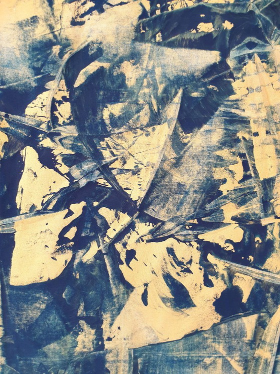 Jürgen Angeler - Blue Golden Diamond – Paintings & Drawings, Canvas (photo 3 of 15)