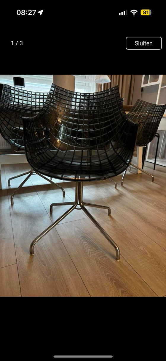 Image 1 of 4 sillas driade marcel wanders sillas de comedor negro oscuro