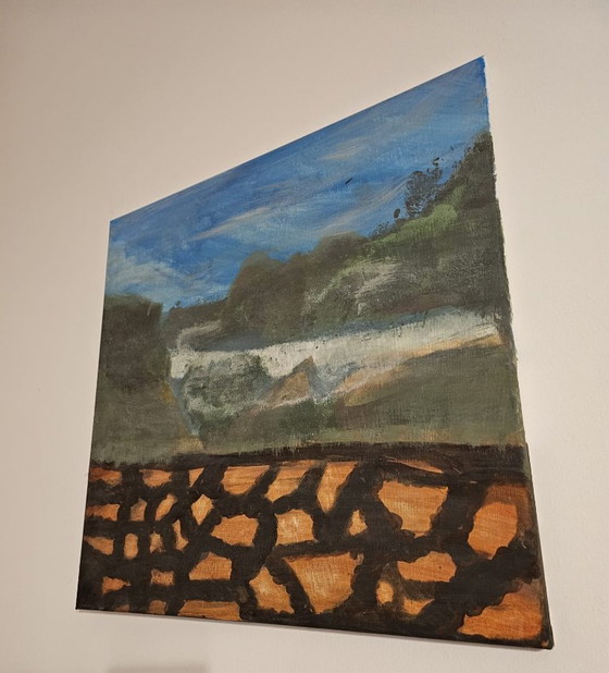 Image 1 of Large Abstract Painting - Paths of Passage – Warm Tones – T.C. Freiberger – Contemporary Expressio