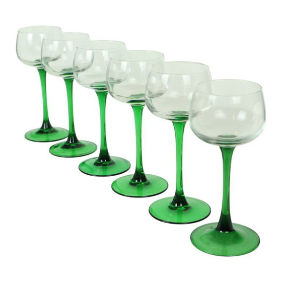 Image 1 of Vintage Set van 6 Luminarc Wijnglazen 