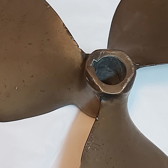 Image 1 of Very old bronze ship propeller in natural patina
