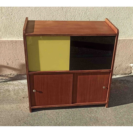 Image 1 of Vintage teak and glass display cabinet, 1960