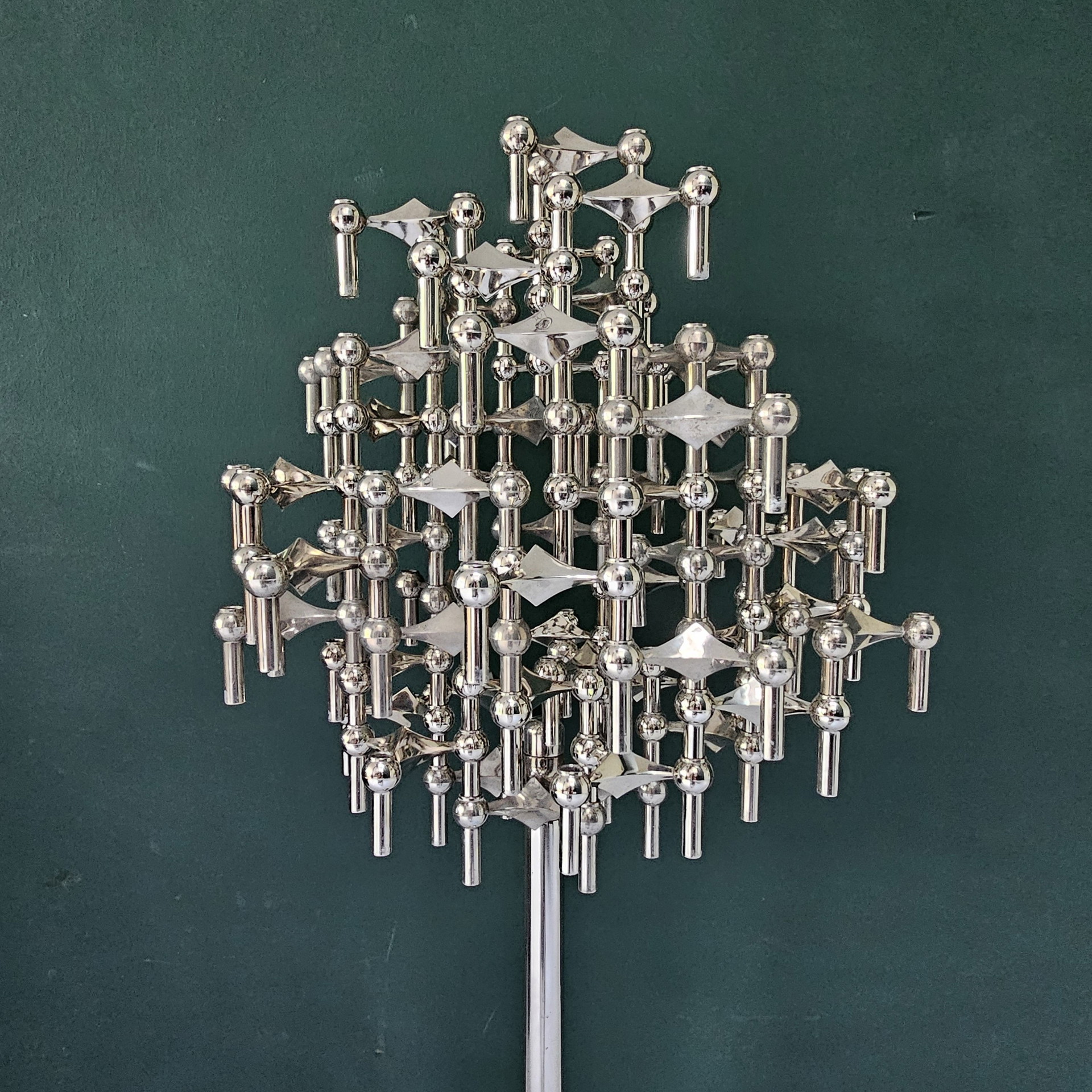 Large vintage STOFF Nagel candle stand - rare floor stand with 52