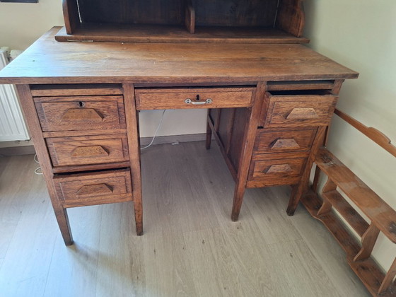 Scrivania antica in legno con prolunga – Scrivanie, Wood (photo 3 of 5)