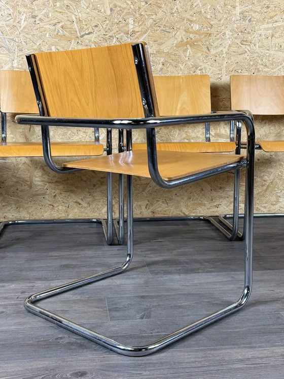 Image 1 of 5 sillas de los años 80, sillones voladizos, diseño Plurima Italia