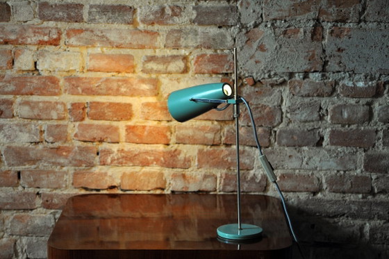 Restored Mid-Century Table Lamp, by J. Hůrka for Napako, Rewired, Czech, 1950s – Metal, Chrome (photo 2 of 9)