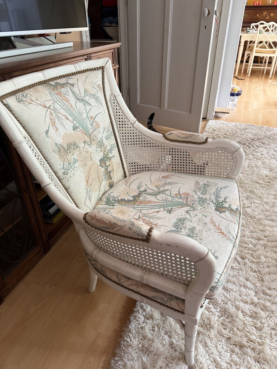 Image 1 of Faux Bamboe Giorgetti stijl met webbing