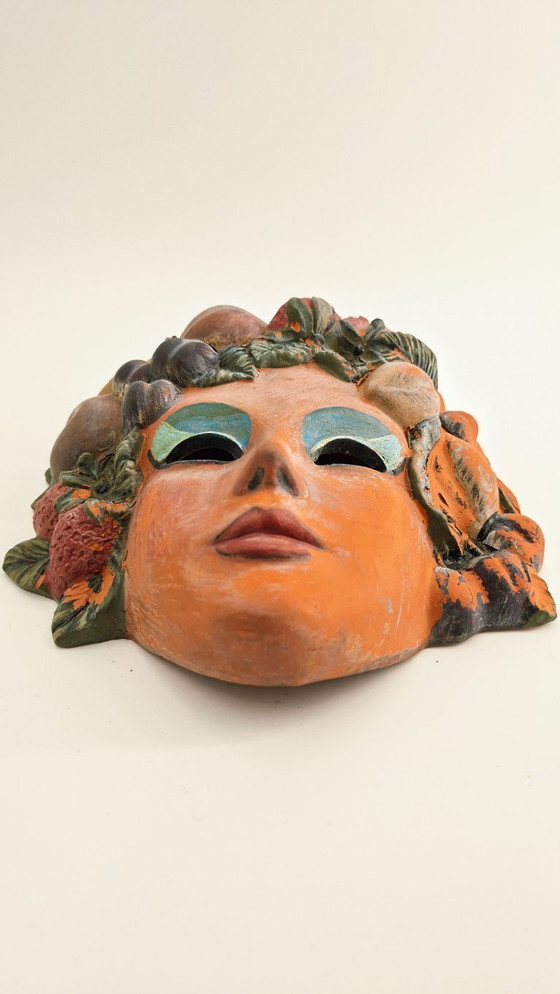 Image 1 of Vintage Venetian terracotta mask - 1960