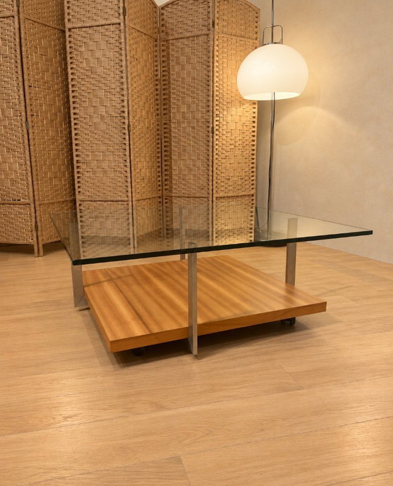 As good as new Rolf Benz Coffee table + WARRANTY, Glass, Wood, Transparent, Modern (photo 3 of 6)