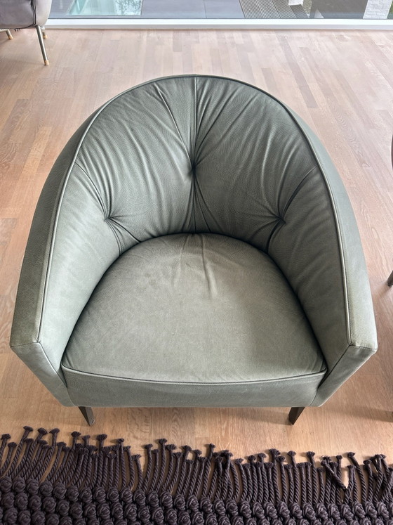 2x UNIQUE Montis Suite 90s design leather armchairs, Iron, Green (photo 7 of 10)