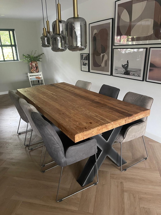 Image 1 of Teak wood dining table 220x105