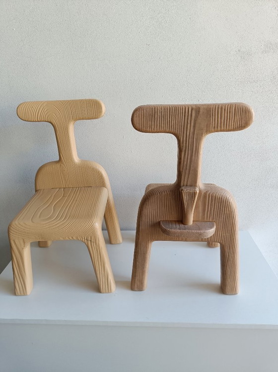Een paar vintage Italiaanse kinderstoelen – Canova & Eurotoys, jaren 70/80 – Hockers en poefs, Plastic (photo 5 of 11)