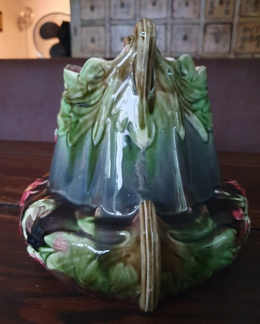 Art Nouveau vase with floral relief decoration-rare model ca 1900