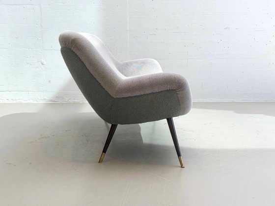 Vintage Mid-Century 2-Seater Sofa, 1950s – 2 seaters, Textile (photo 5 of 13)