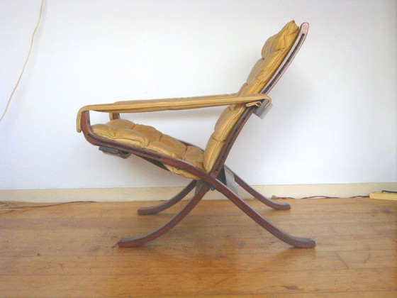 Flex Safari Folding Chair Westnofa Ingmar Relling 1960s – Wood, Leather (photo 4 of 12)