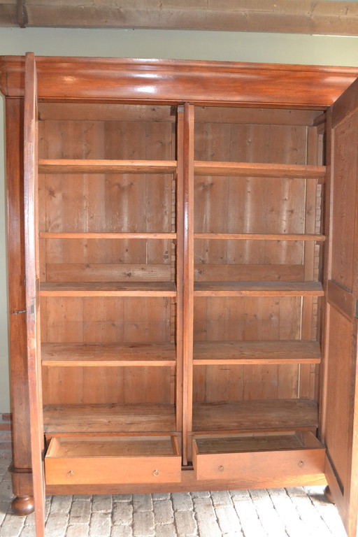 Large Sleek Antique Oak Closet