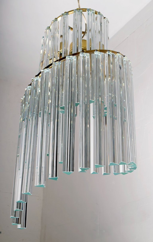 Pia Guidetti Crippa Mid-Century Modern Italian Murano Chandelier for Lumi, 1960s