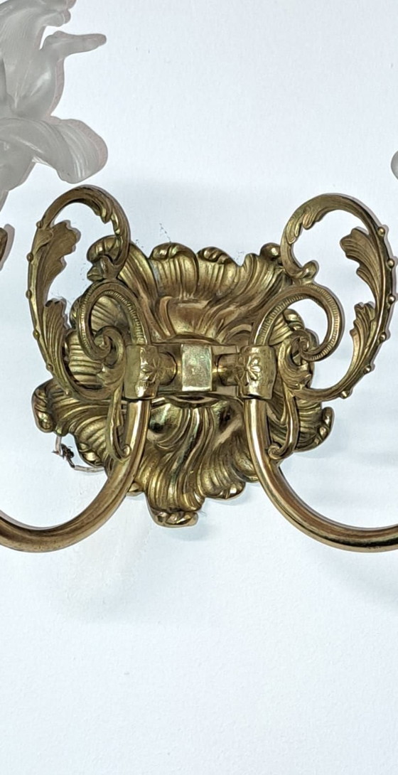 Wandleuchte Louis XV, Wandleuchten, Bronze, Glas, Gold (Foto 7 von 9)