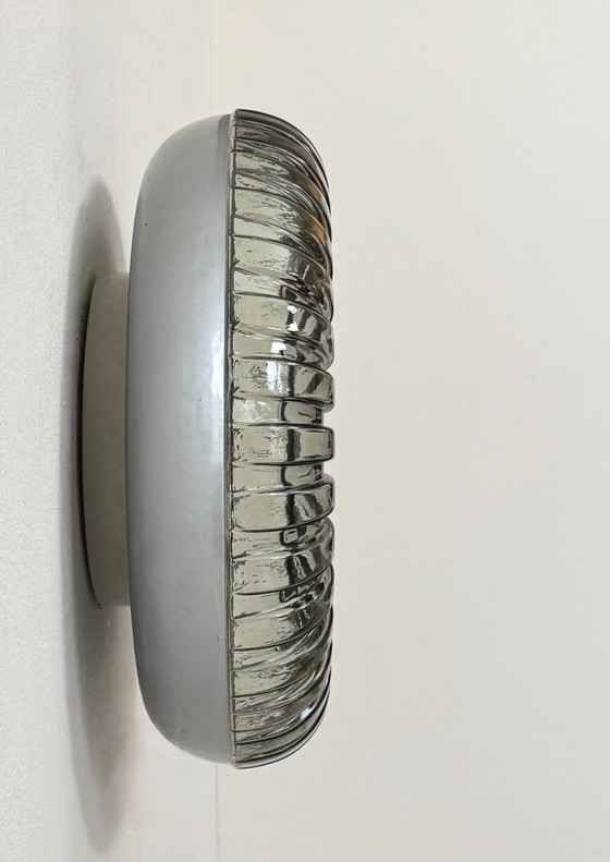 Image 1 of Applique vintage miroir lumineux, Murano et inox poli, Italie, 1960