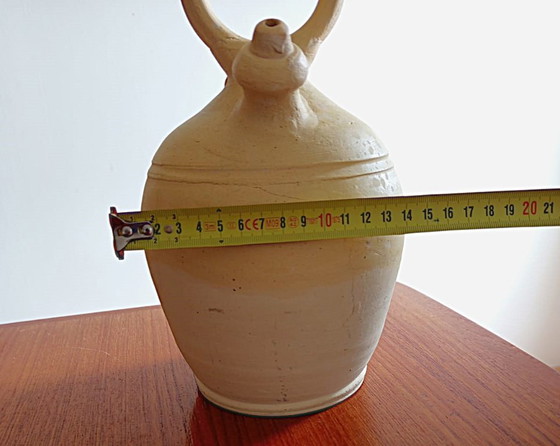 Image 1 of amfora, botijo ​​of porrón, vat van witte klei