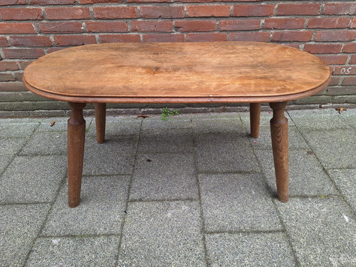 Vintage houten koffietafel 