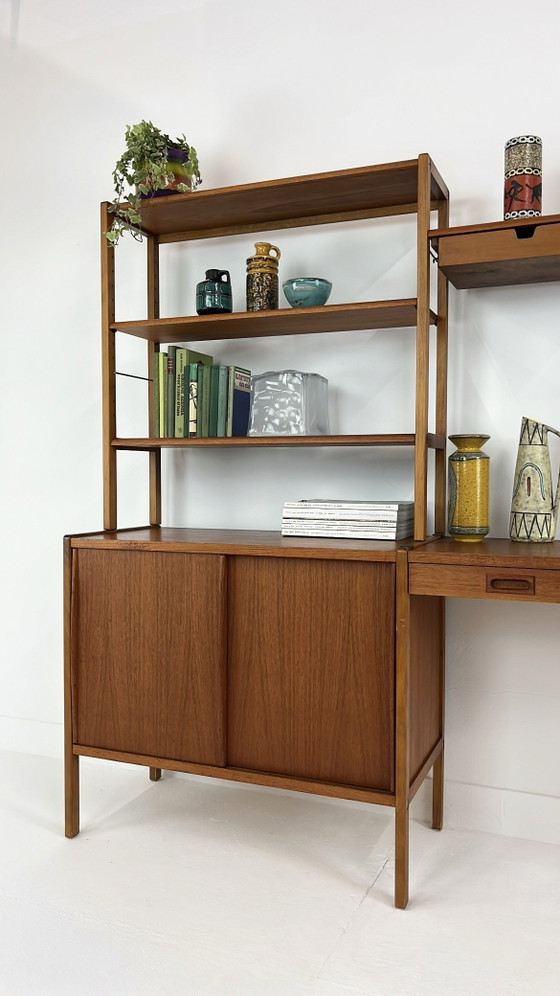 Swedish vintage teak veneer bookcases – Shelving unit (photo 5 of 25)
