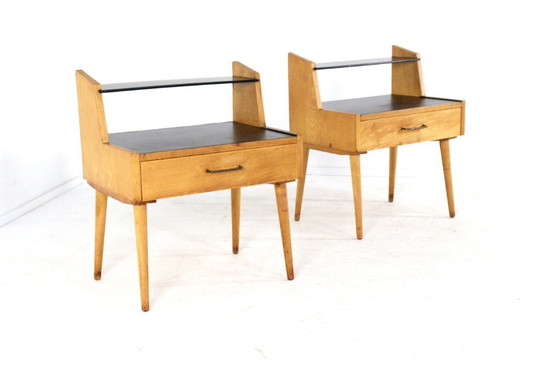Image 1 of Ensemble de 2 tables de chevet Everest vintage