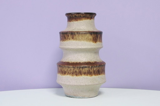 brown & beige pagoda West Germany vase