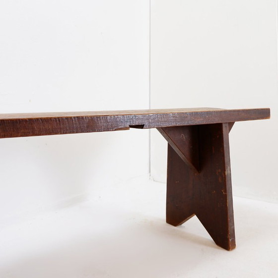 Image 1 of Panchina rustica in legno - 20° secolo