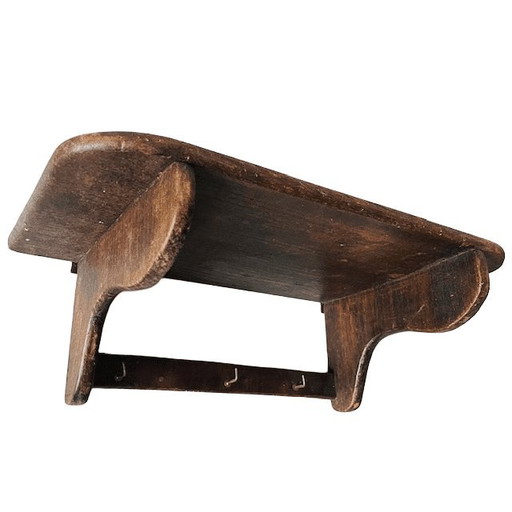 Appendiabiti antico in stile country francese, sobrio stile shabby chic, legno massello, anni '20