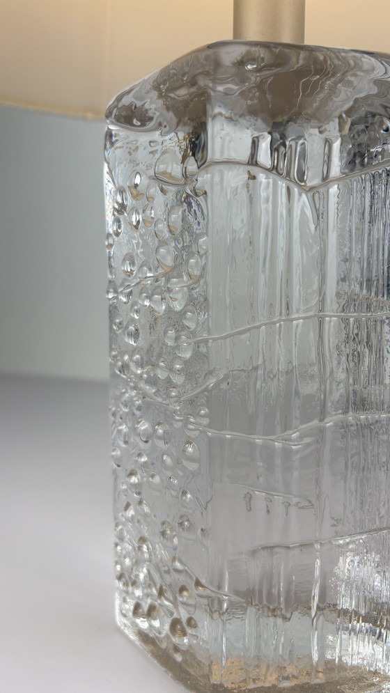 Image 1 of Massief vintage kristallen tafellamp van Willem Heesen voor Royal Leerdam, 1967 