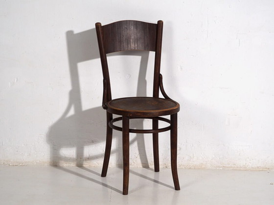 Thonet-Mundus antique bentwood chairs (c.1920). Set of 4 pieces #3 – Dining chairs (photo 36 of 40)