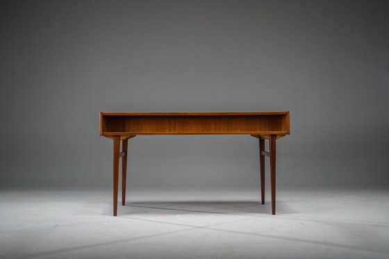 Image 1 of Mid Century Teakholz-Schreibtisch, zugeschrieben Bartels Works, 1960er Jahre