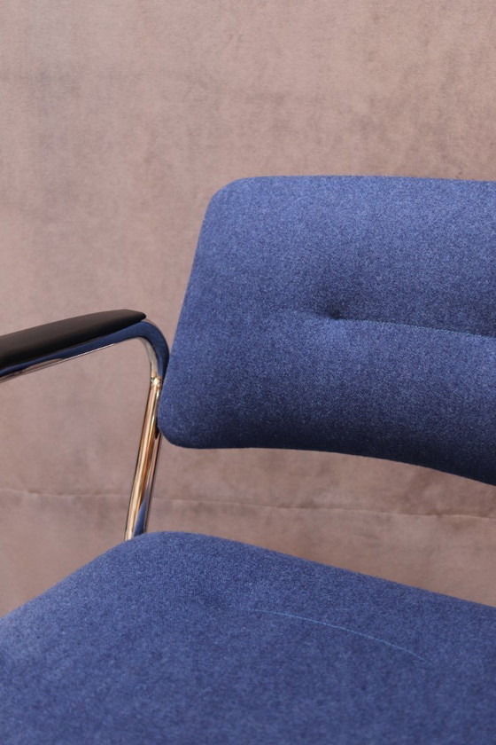 Image 1 of 2x Strafor SA - Buisframe Bureaustoelen