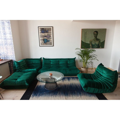 Togo vintage loungeset van Michel Ducaroy voor Ligne Roset, Frankrijk 1970