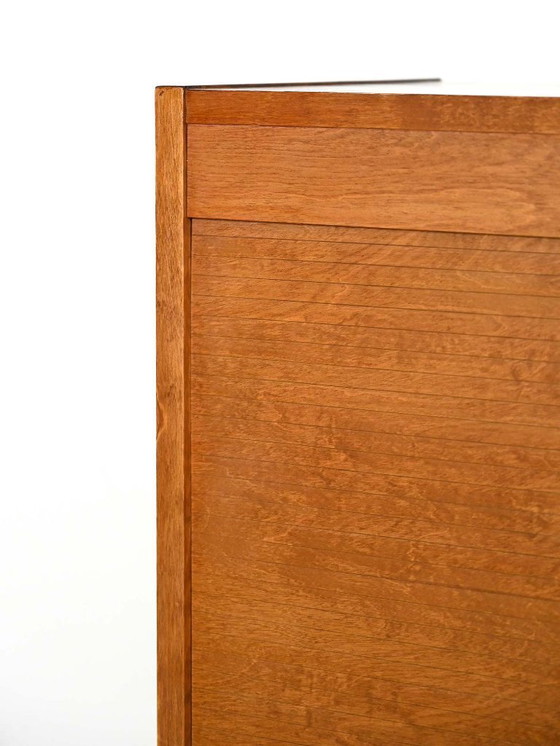 Image 1 of Scandinavische eikenhouten archiefkast met verticale roldeur, S.K.N., 1963