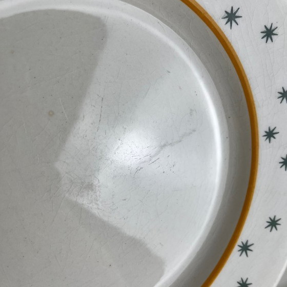 Image 1 of Set van 6 Gien dinerborden, Primefleur-design, model "Constellation", 1950