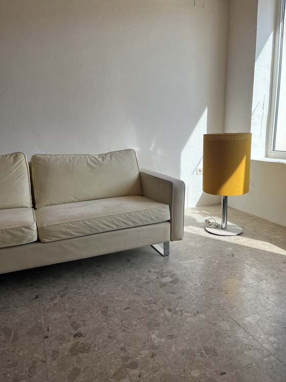 Image 1 of 1x Originele "COR Conseta F.W. Möller 1964" 3-zitsbank met chromen sledeonderstel en velours bekleding!!