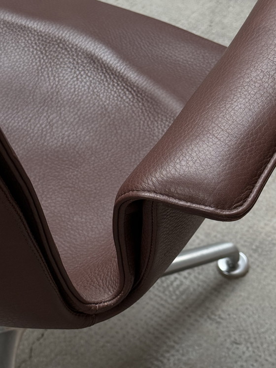 Image 1 of JUEGO DE 2 SILLONES FABRICIUS & KASTHOLM KNOLL FK 6727-3G SILLA GIRATORIA DE CUERO
