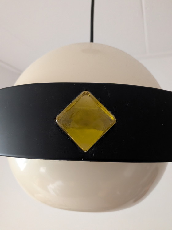 Image 1 of Mid Century Space Age saturn pendant 70s