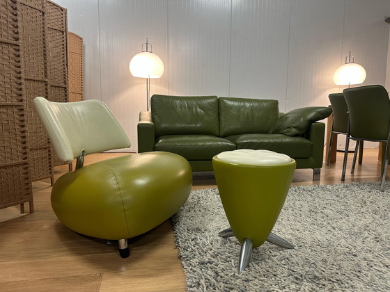 Image 1 of Complete Leolux Set Green | Sofa, Table, Chairs & Armchairs