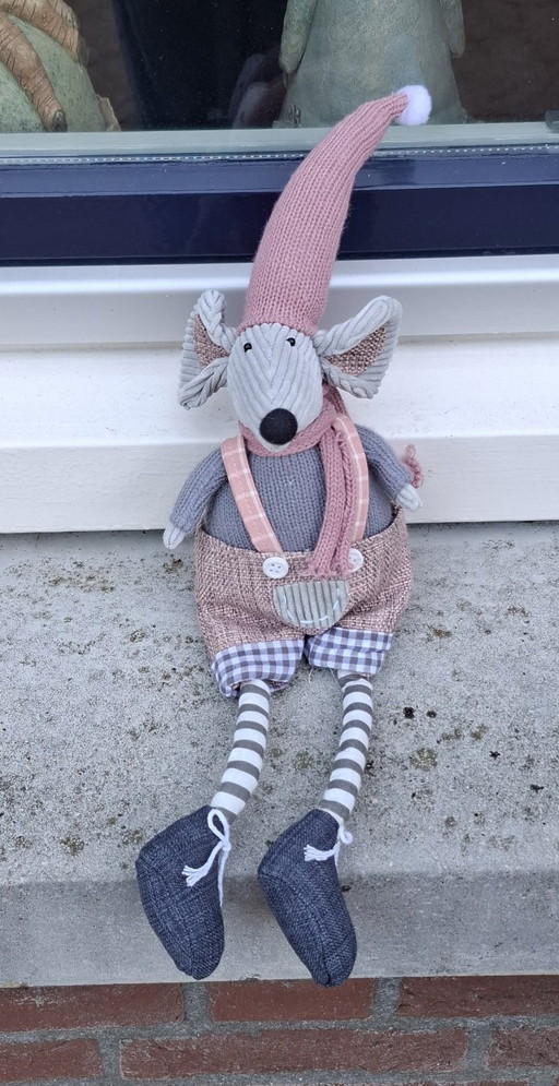 Decorative handmade Christmas mouse.🎄