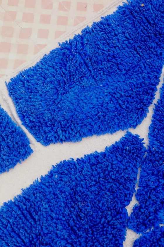 Auténtica alfombra bereber tradicional marroquí, azul, 1,5/2,5 m – Aime Té, Wool (photo 3 of 8)
