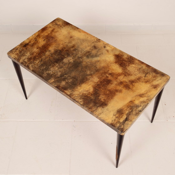 Aldo Tura Mid Century Rectangular Parchment Low Coffee Table mod. 825 Itayl 1950 – Wood, Mid Century Modern (photo 20 of 27)