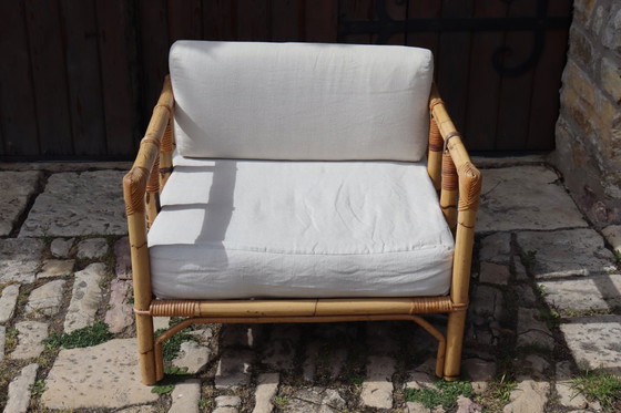 Image 1 of Poltrona in rattan di Dal Vera, Italia 1970