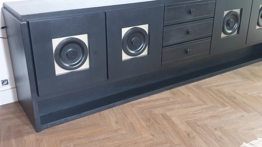 Brutalist sideboard in De Coene style from the 1970s.